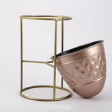 Metal Gold Planter With Stand - The Decor Mart 