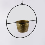 Metal Gold Bowl Hanging Planter - The Decor Mart 
