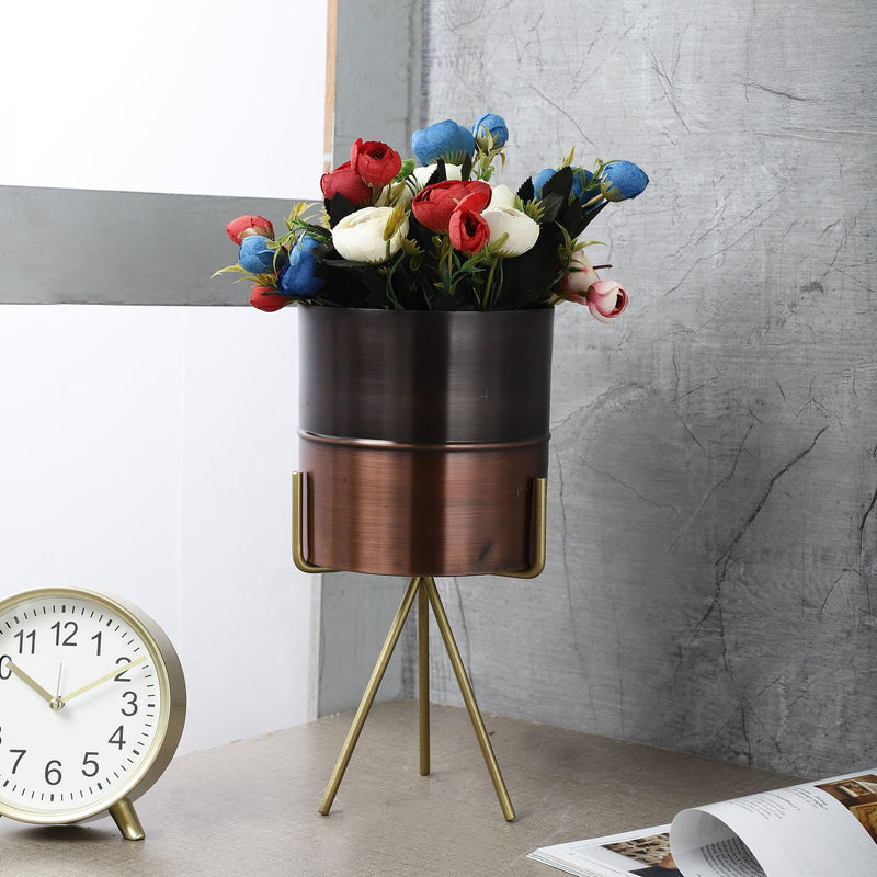 Metal Rustic Planter With Stand - The Decor Mart 